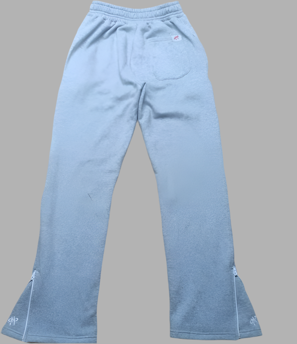 Grey flared bottoms